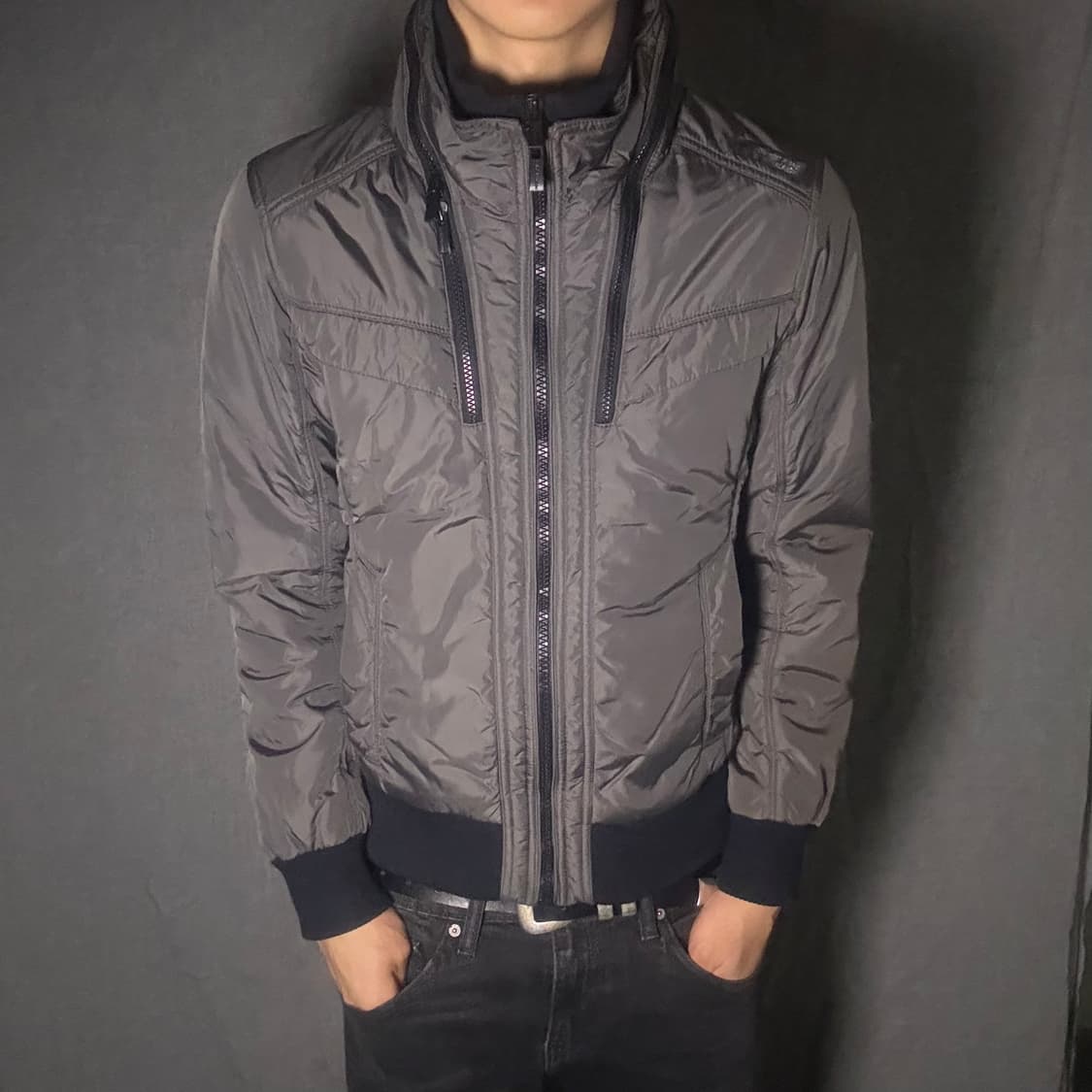 double zip-up nylon jacket 상품이미지4