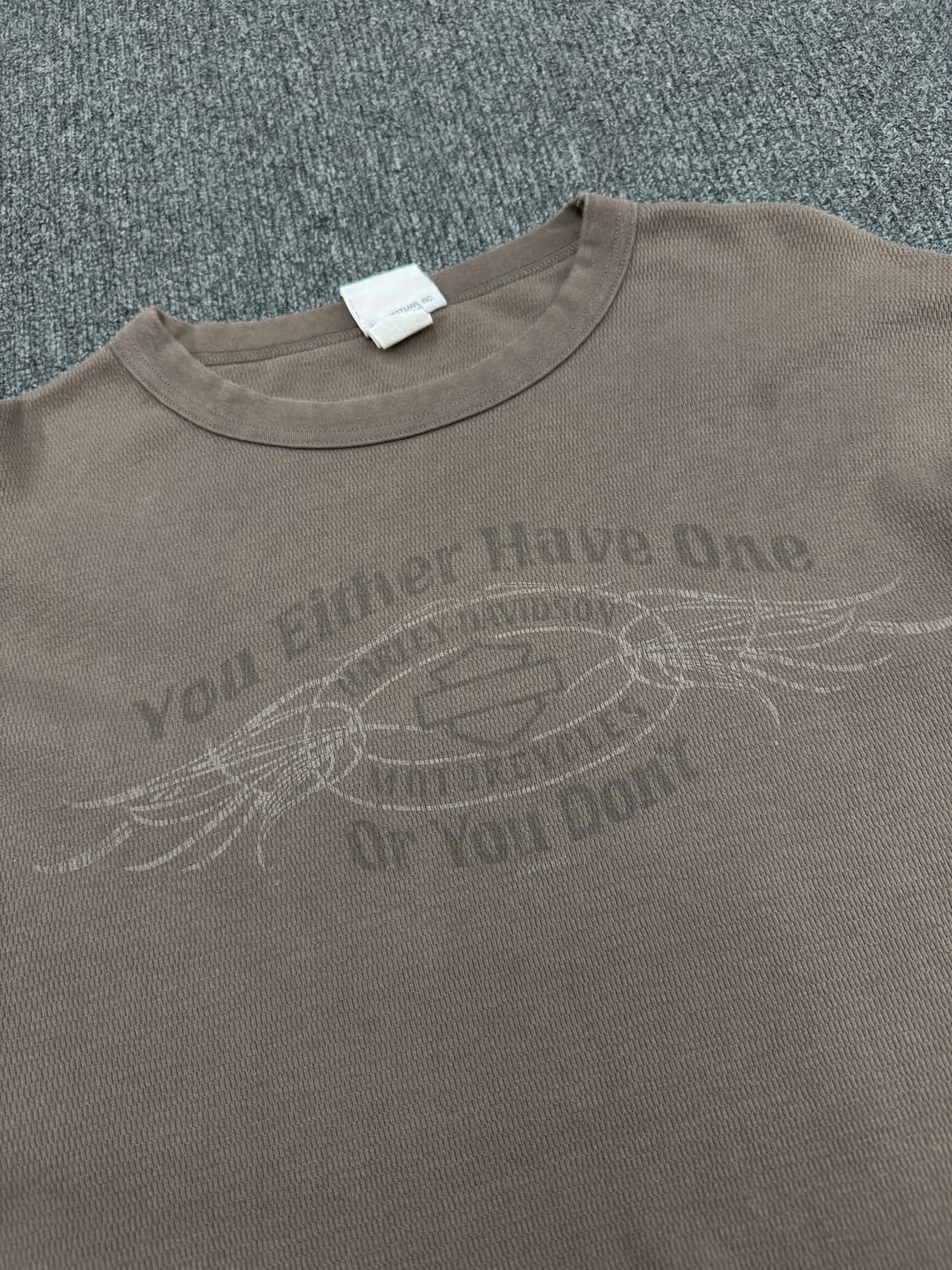 XL)할리데이비슨 빈티지 프린팅 브라운 니트 롱슬리브 상품이미지3