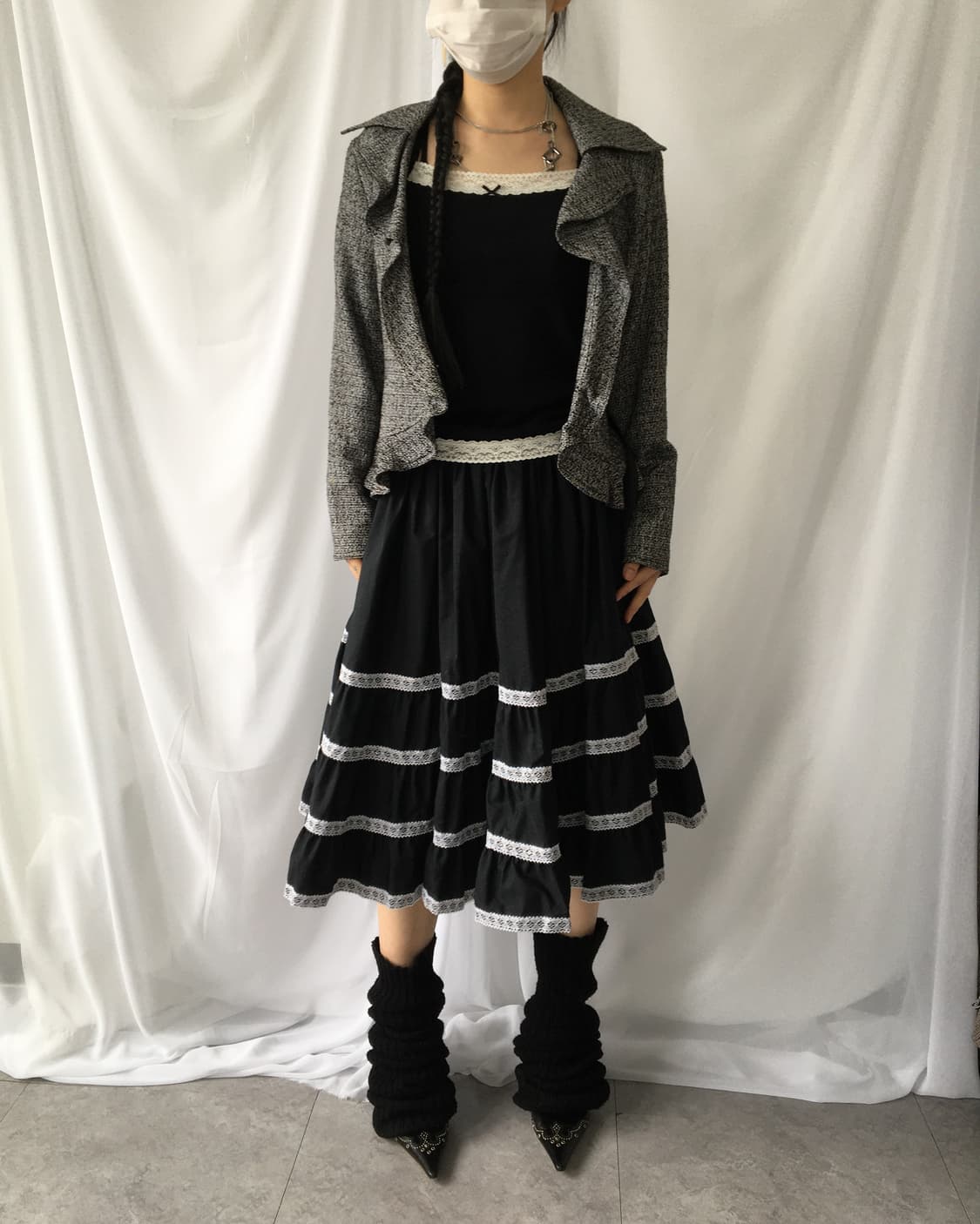 lace trimming sleeveless 상품이미지8