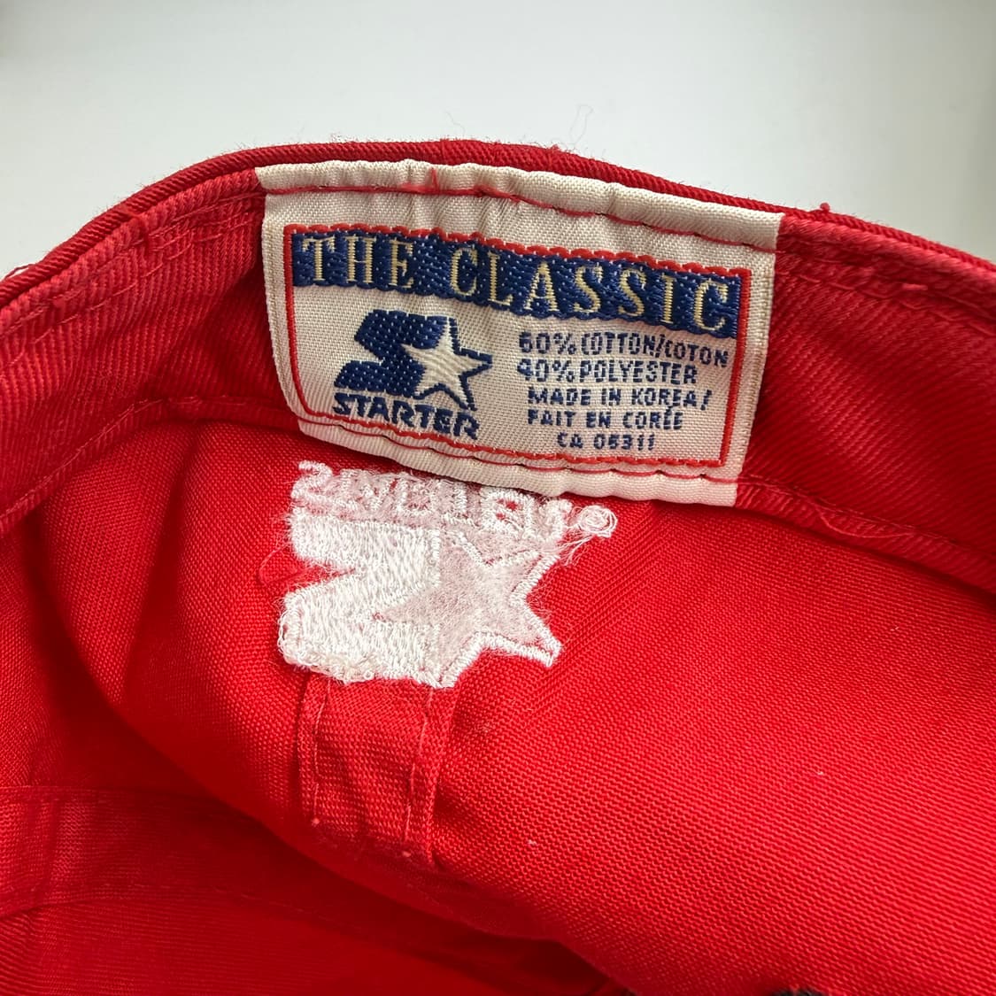 [희귀/OG] 90s 스타터 시카고 블랙호크스 사이드 스크립트 피티드 캡 상품이미지7