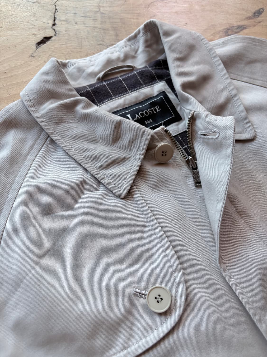 (Lacoste) 빈티지 라이트 베이지 해링턴 자켓 상품이미지3