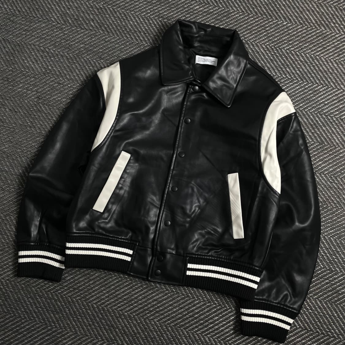 파르티멘토 버핑 레더 바시티 자켓 y 4344 상품이미지1