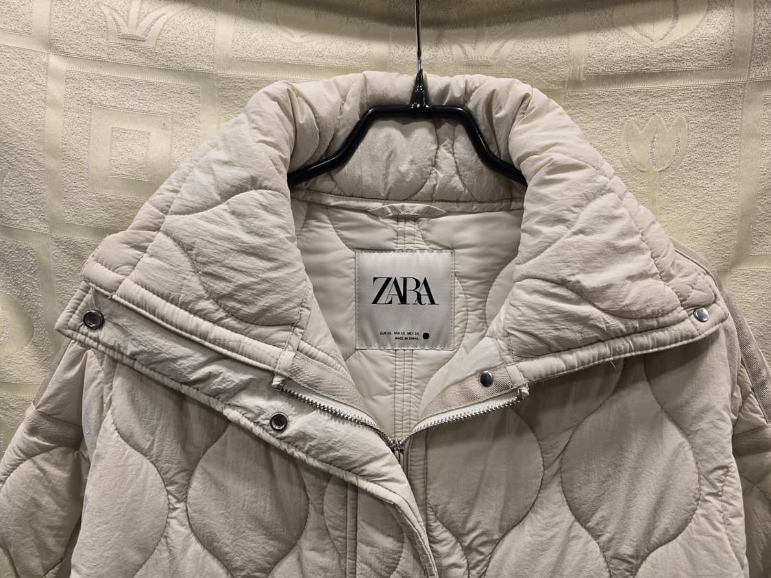 자라 퀼팅 패딩 점퍼 숏자켓 아이보리 44~66 상품이미지3