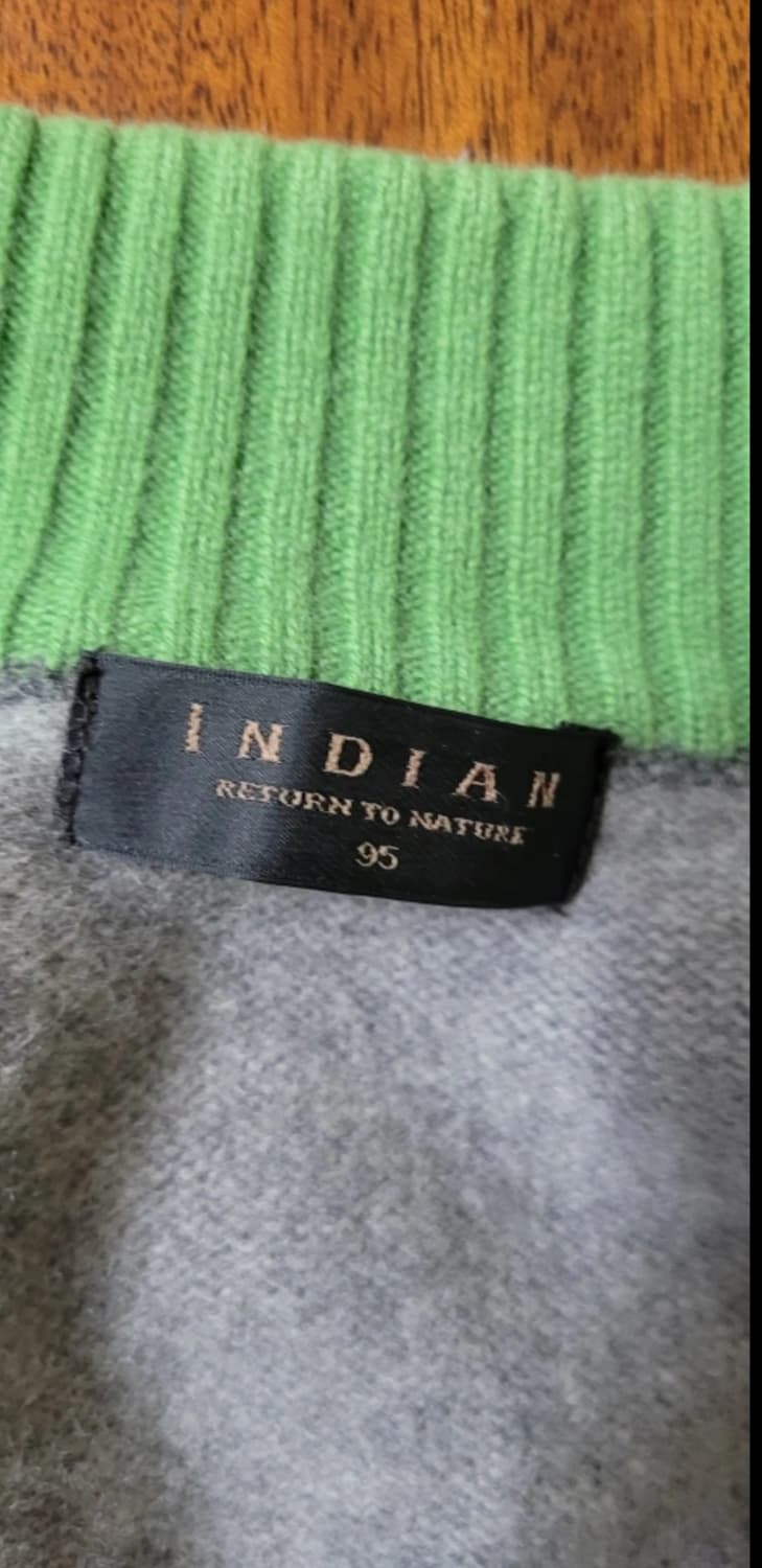👔남성95사이즈👔 인디안 지퍼 가디건(모100) 상품이미지6