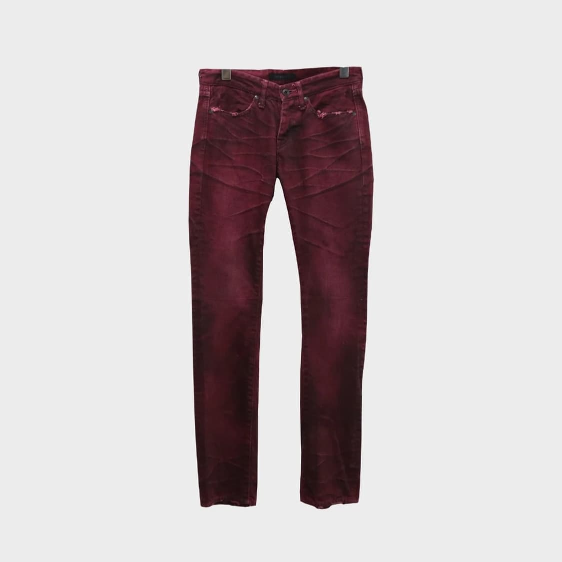 시바라이즈 워시드 버건디팬츠 60736 상품이미지2