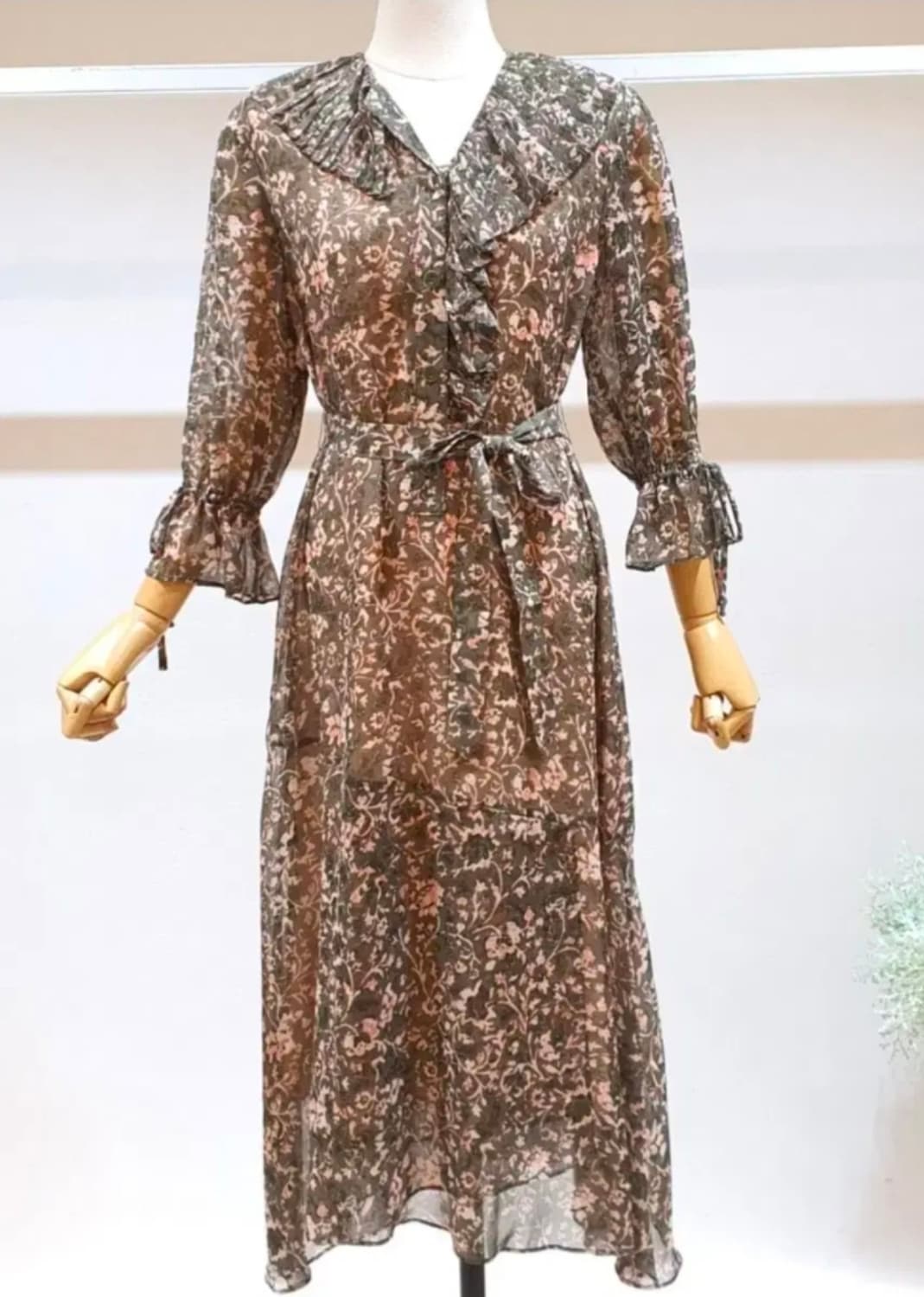 여성 44size 잇미샤 시스루 원피스 상품이미지1