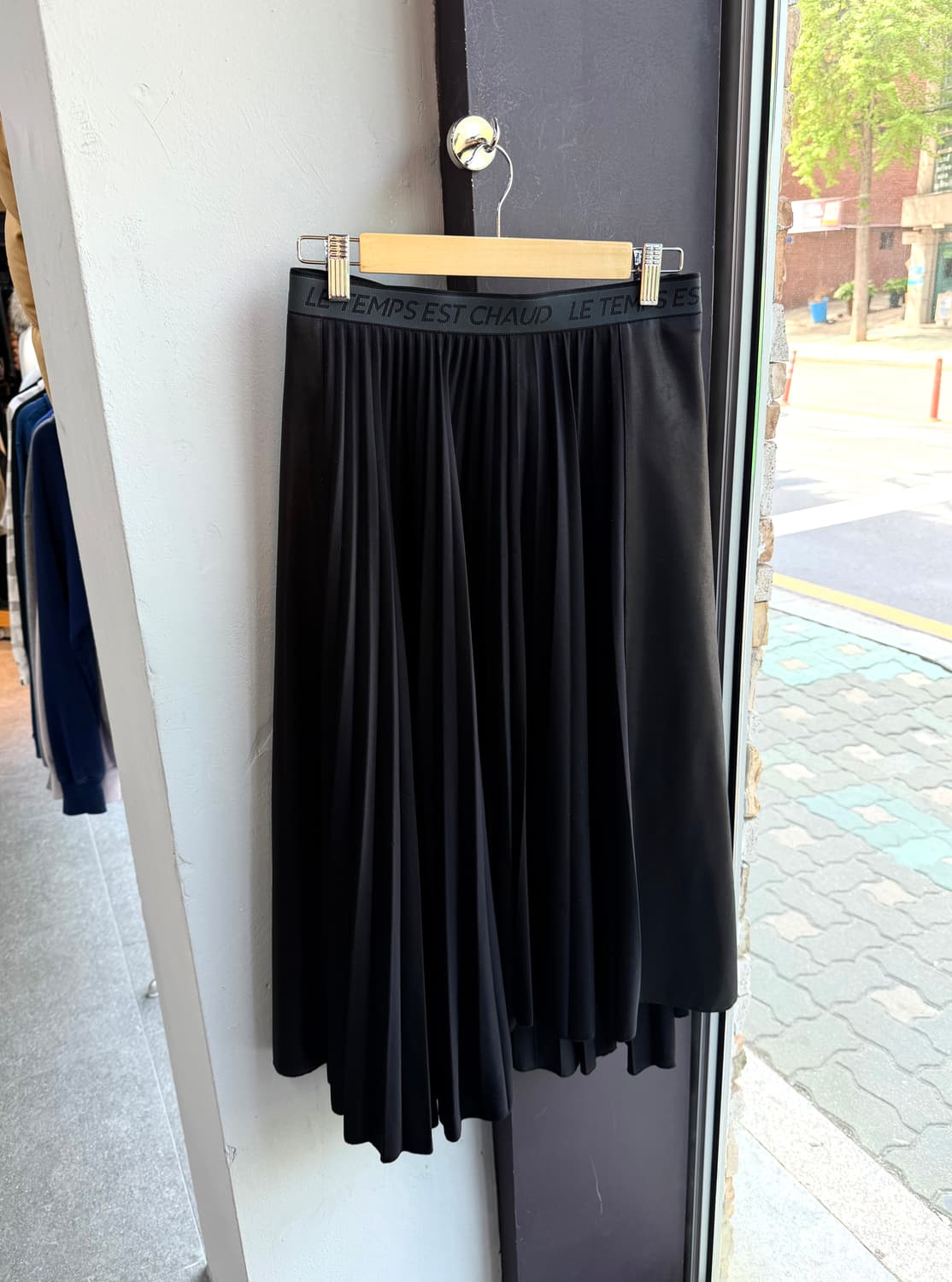 64/ 타임 텍스처블록 플리츠 스커트 상품이미지7