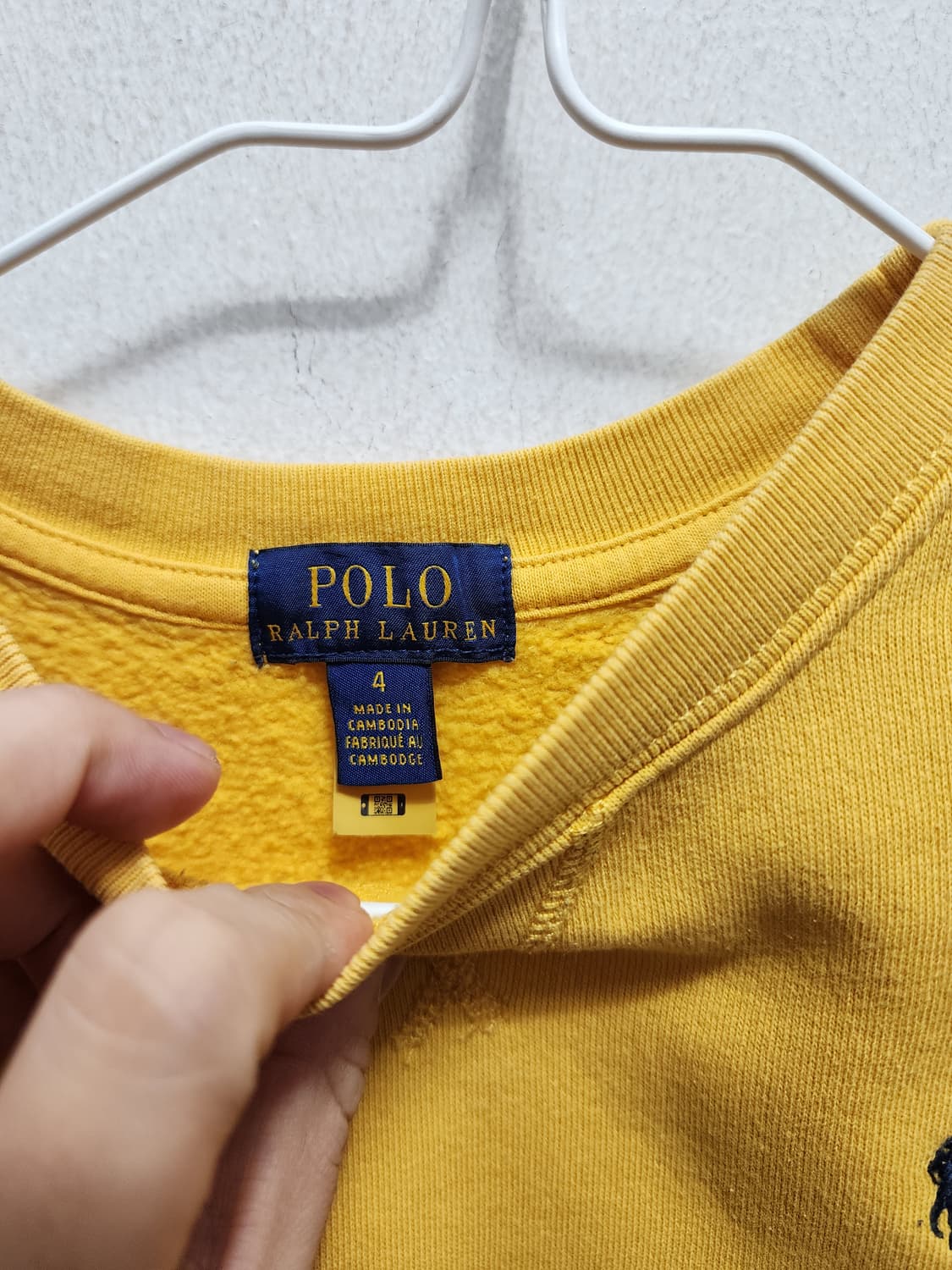 폴로 랄프로렌 키즈 맨투맨 노란색 상품이미지3