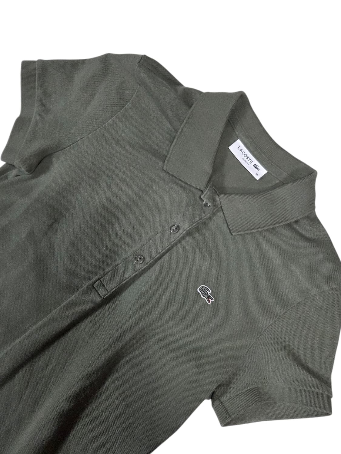 라코스테 카키색 반팔 카라 미니 원피스 36 상품이미지1
