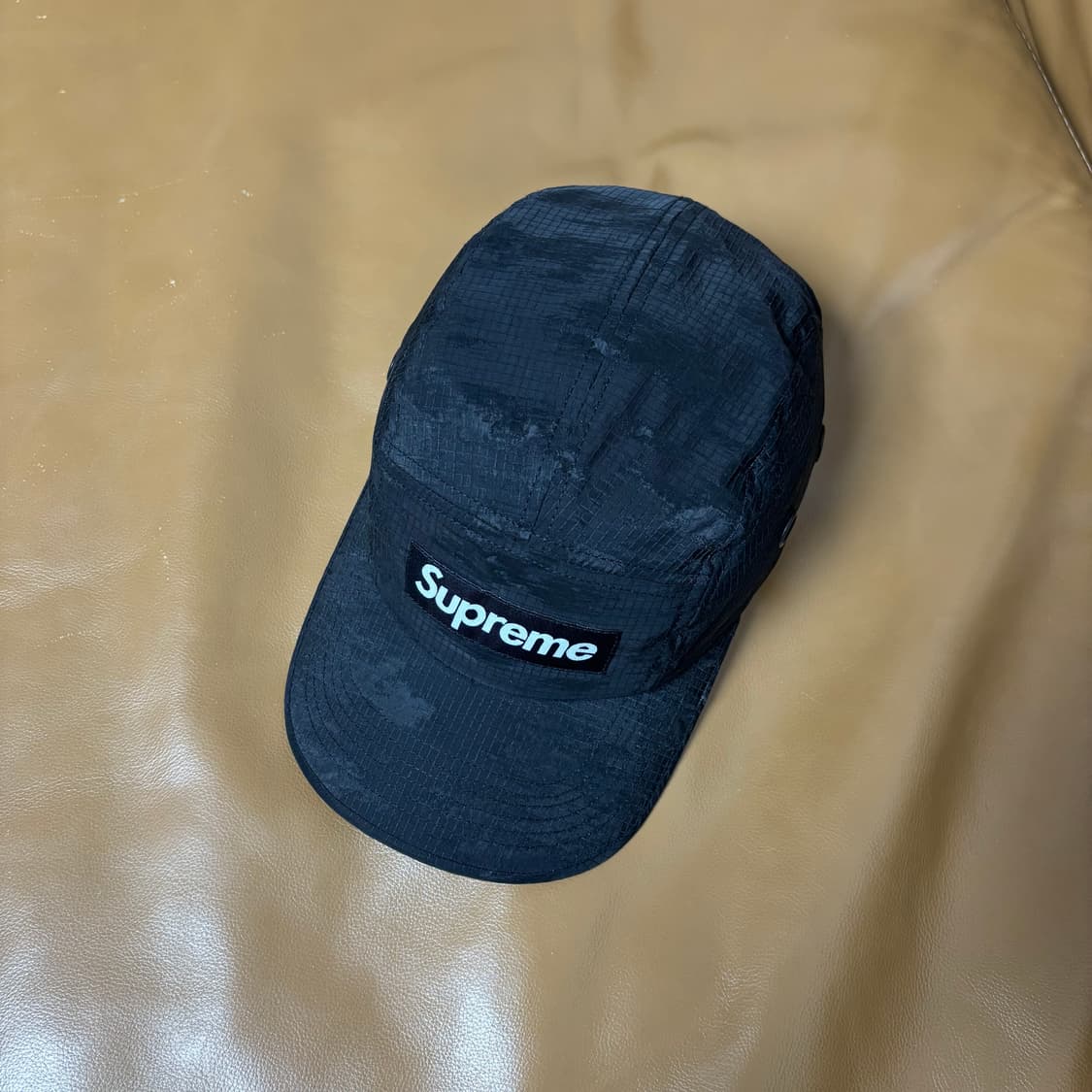 슈프림 캠프캡 모자 박스로고 립스탑 카모 블랙 상품이미지5