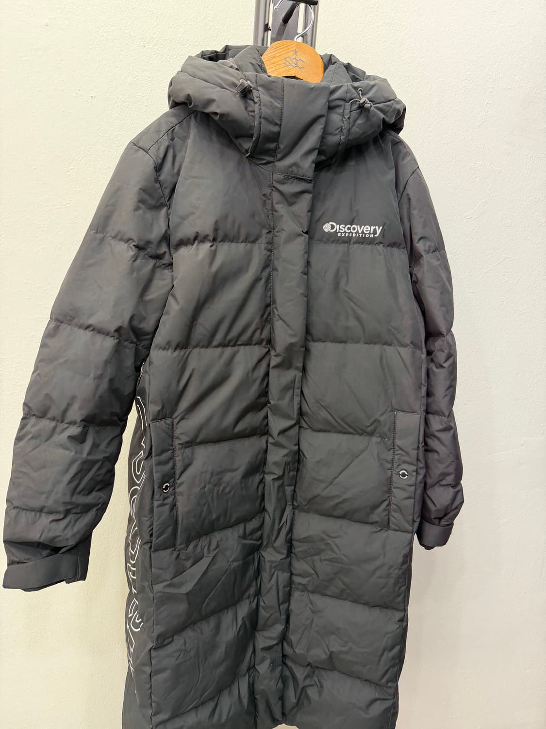 정품) 디스커버리 블랙 롱패딩 95 상품이미지2
