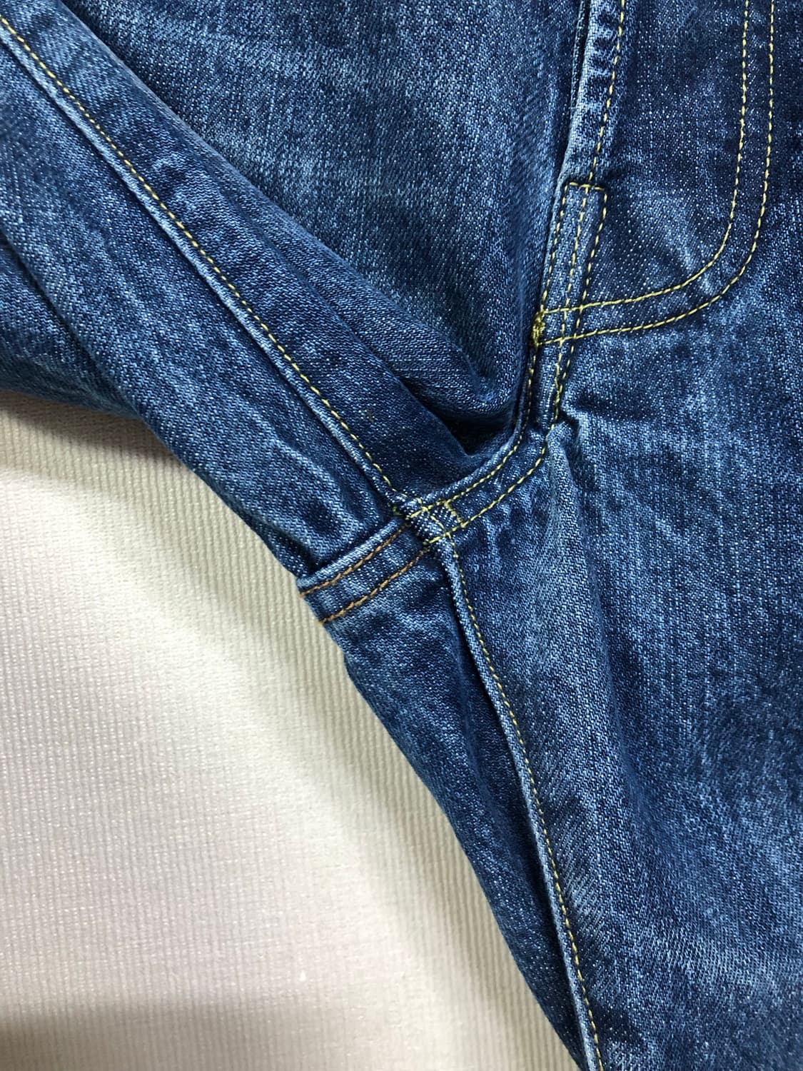 아웃스탠딩 남성 일자핏 셀비지 데님팸츠 청바지 30 _ 라이트인디고 상품이미지8