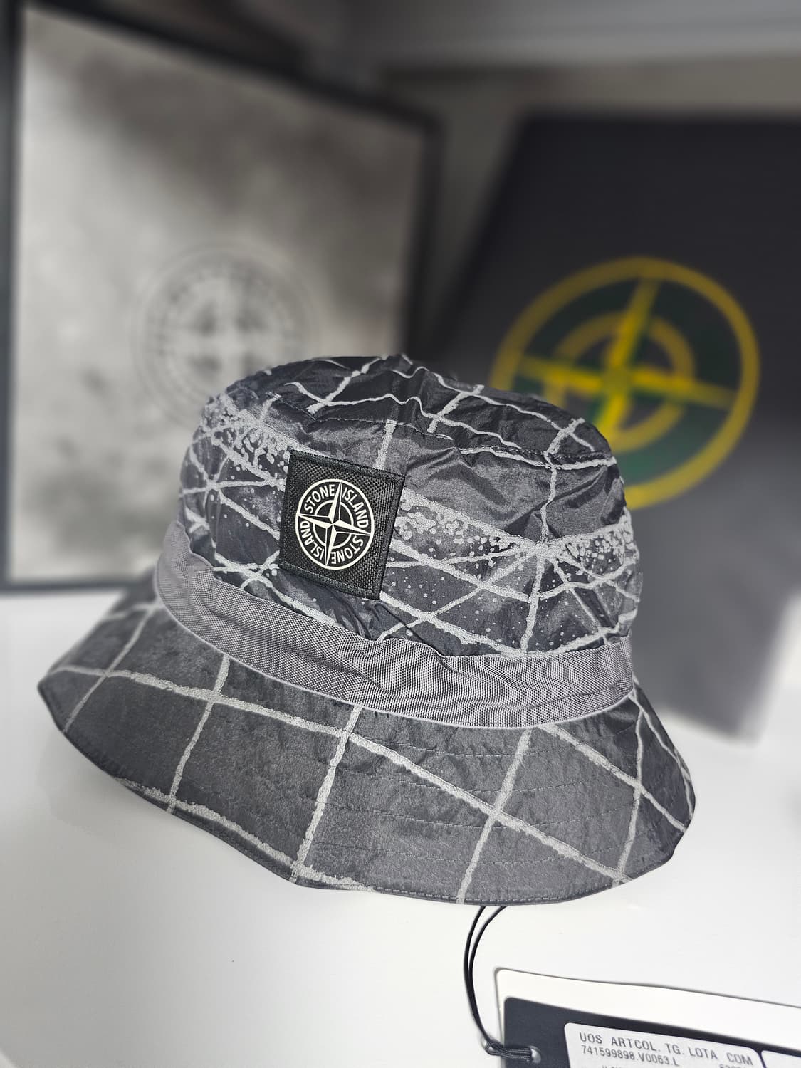 스톤아일랜드 리플렉티브 패커블 버킷햇 (새 상품) 상품이미지1