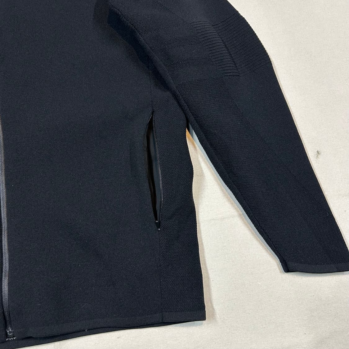 XL) 아디다스 아디제로 니트 후드 집업 블랙 상품이미지3