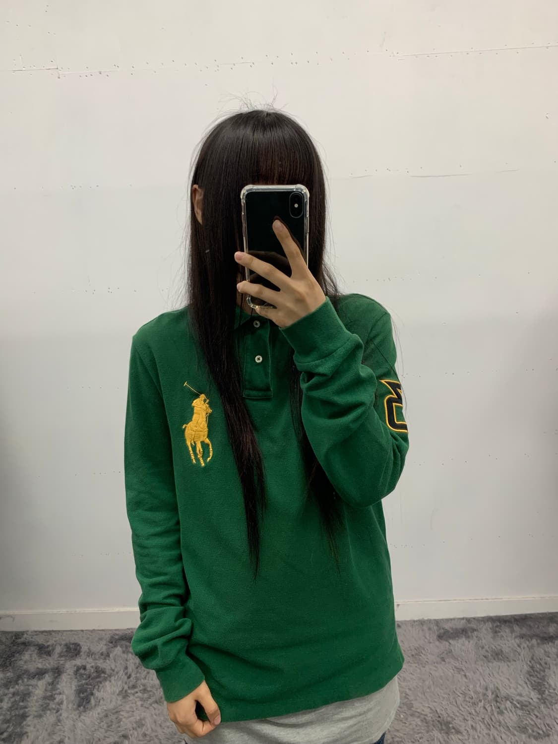 폴로 랄프로렌 빅포니 그린 카라 롱슬리브 상품이미지1