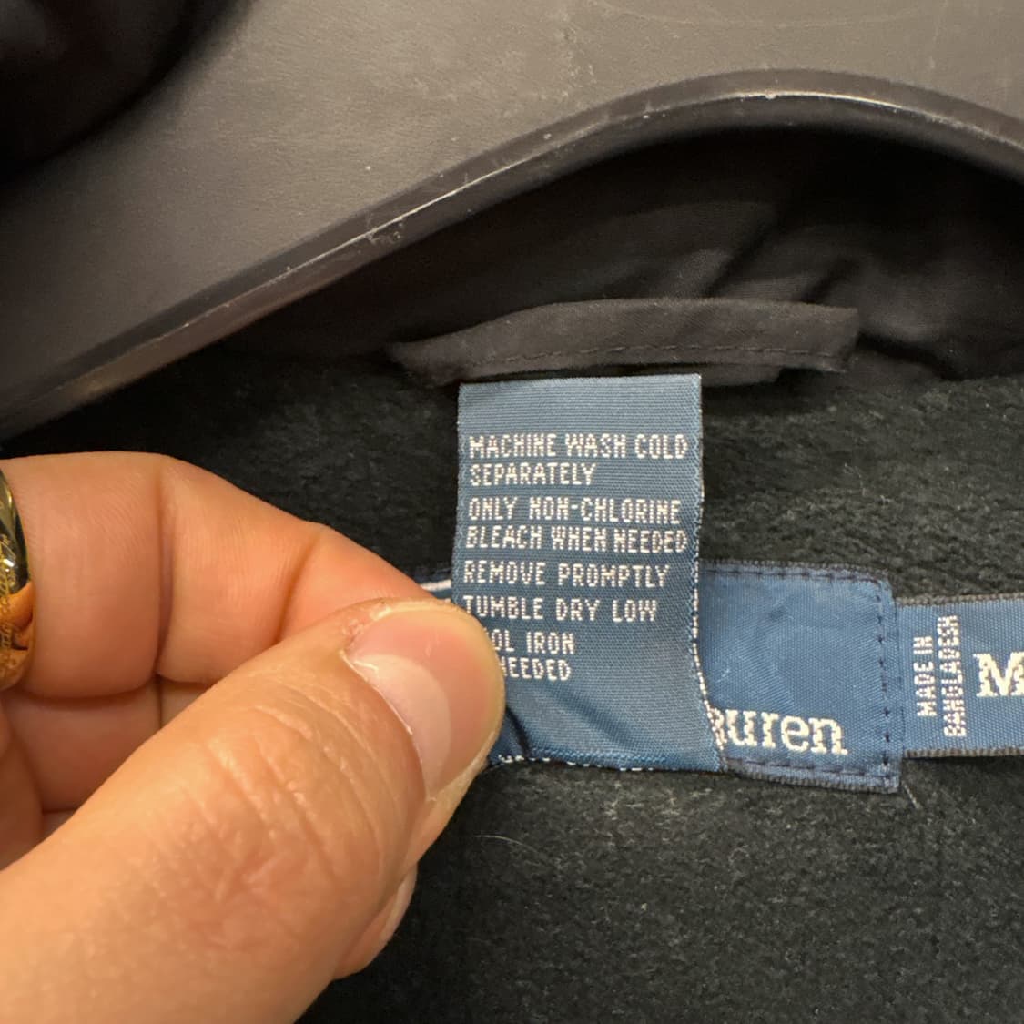 폴로 랄프로렌 플리스 라이닝 후드내장 페리자켓 스윙탑 블루종 N75   상품이미지7