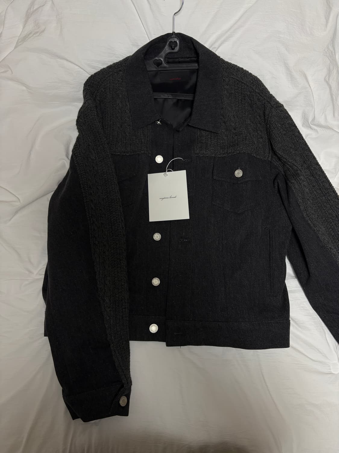 애니타임로릭 zinnia mix jacket charcoal 상품이미지2