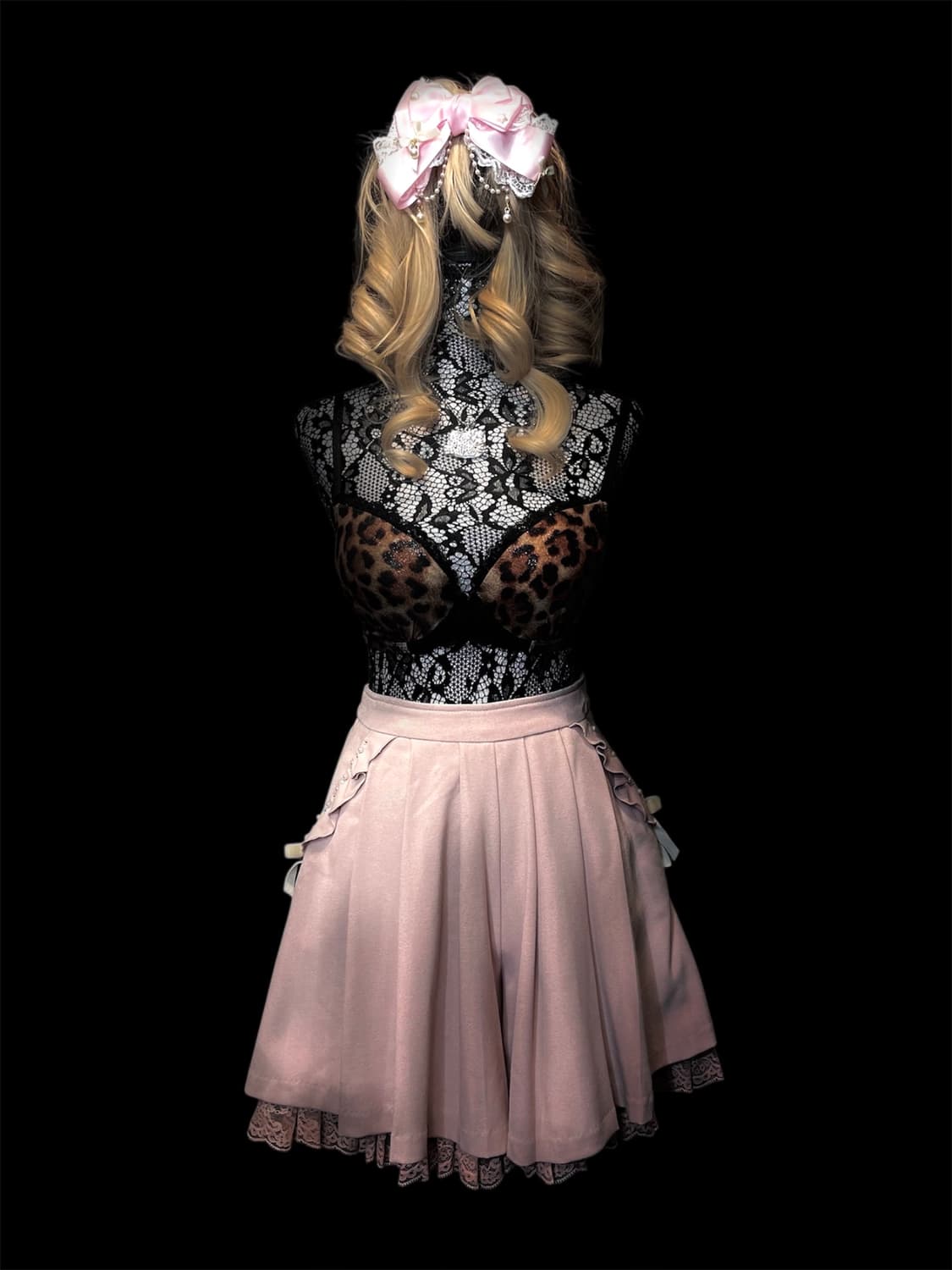 히메갸루 큐롯 핑크 프릴 스커트 상품이미지1