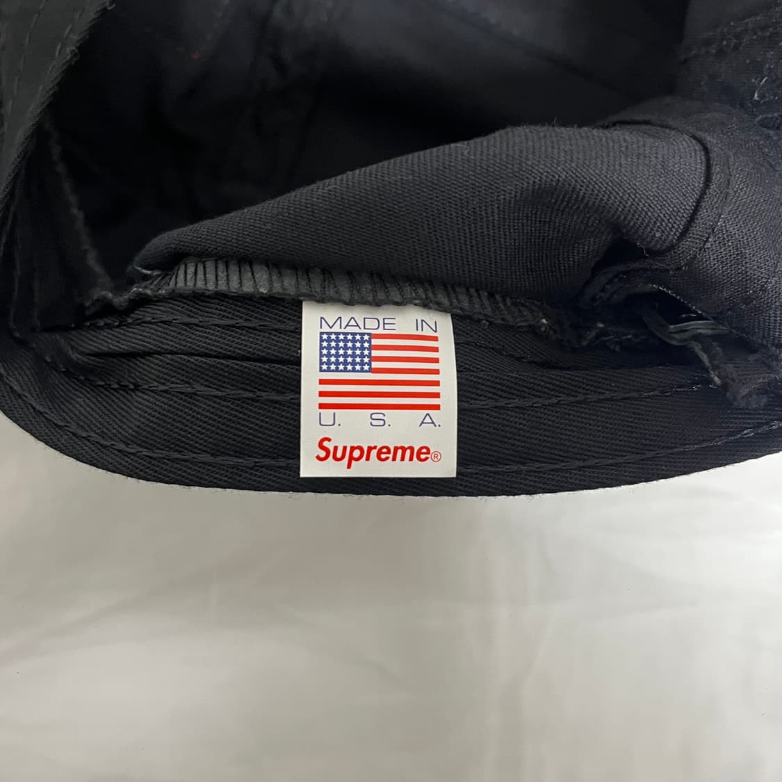 슈프림 워시드 치노 트윌 캠프캡 블랙 검빨 상품이미지3