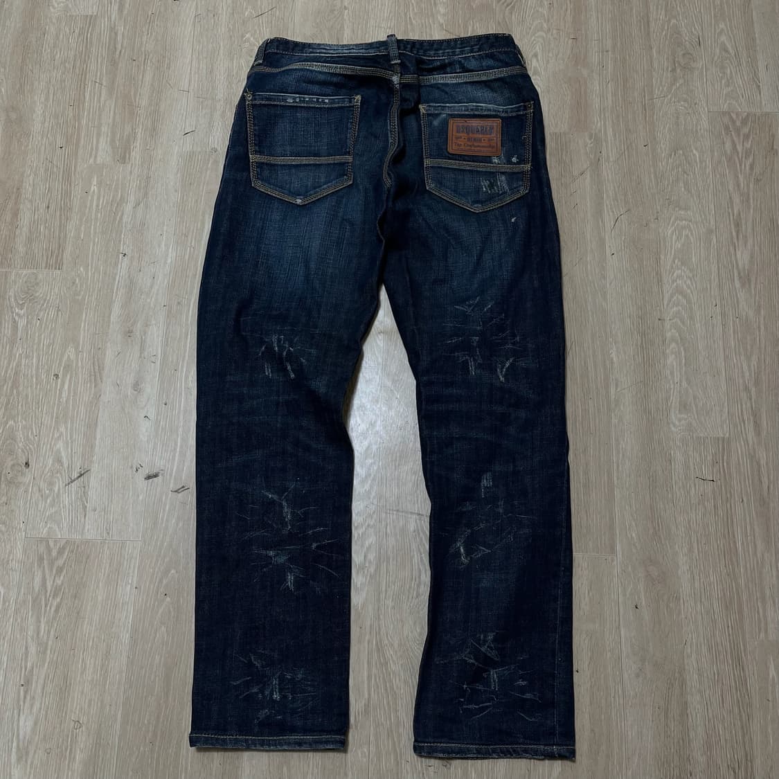 디스퀘어드2 데미지 페인팅 워싱 데님 청바지 [진청] 50 상품이미지8