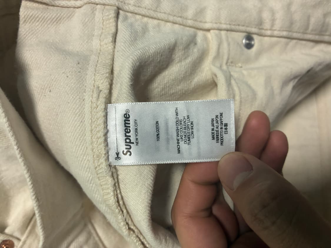 36) 슈프림 배기진 셀비지 데님 내추럴 상품이미지4