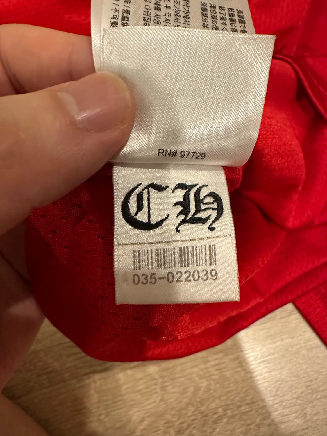 크롬하츠 레드저지 롱슬리브 Lsize 상품이미지8