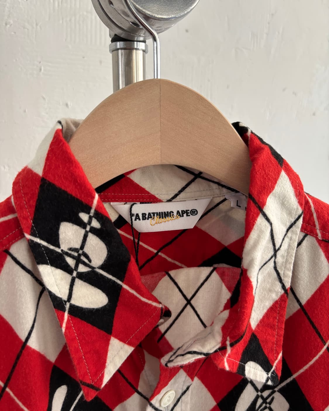 Bape 베이프 아가일 에이프 헤드 셔츠 상품이미지3