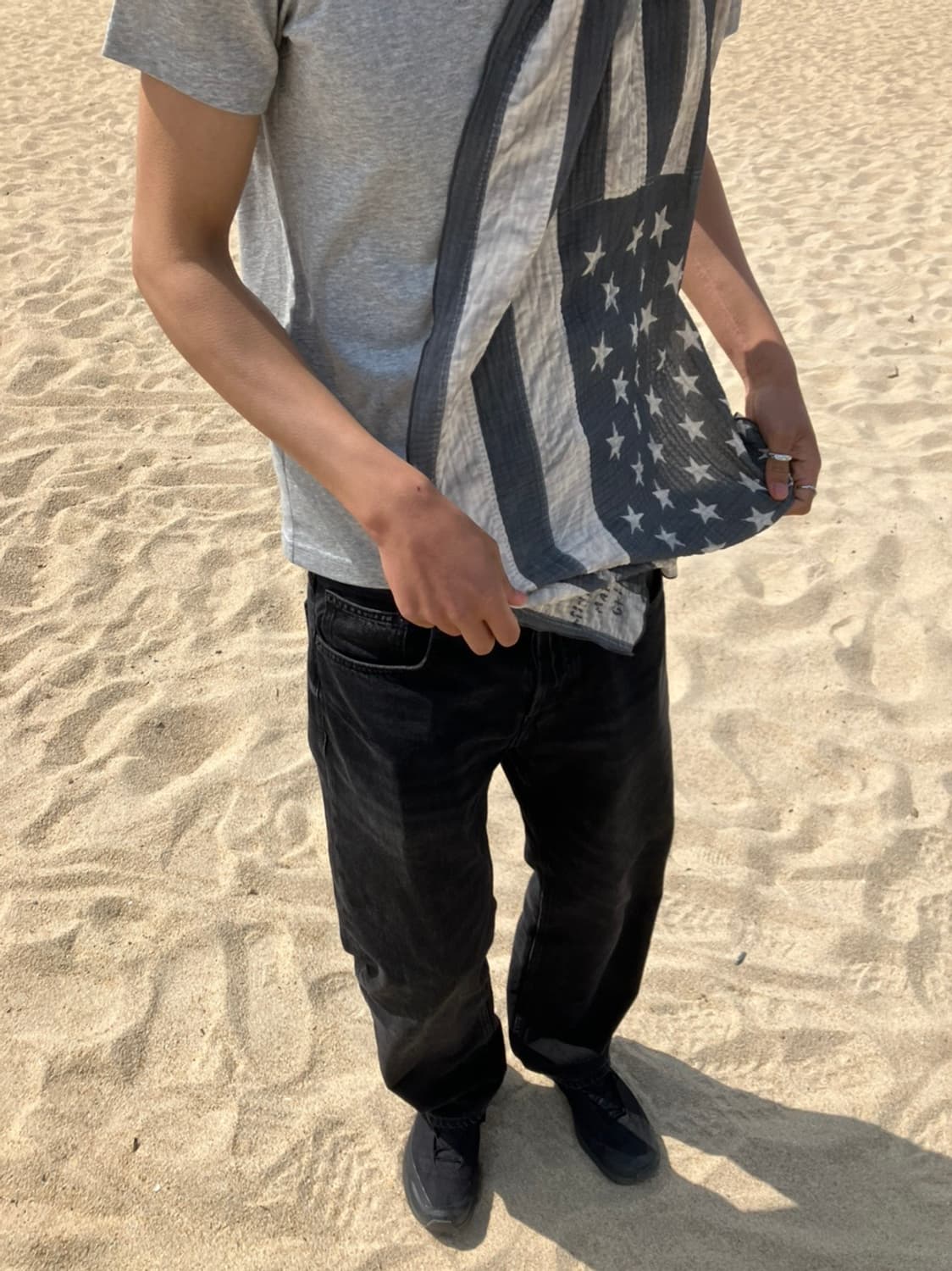 스트레이트 핏 흑청 진  상품이미지1