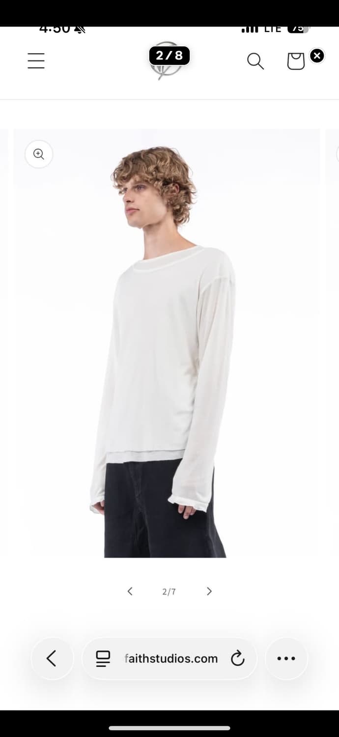 노페이스스튜디오 더블 레이어드 티 3size 상품이미지2