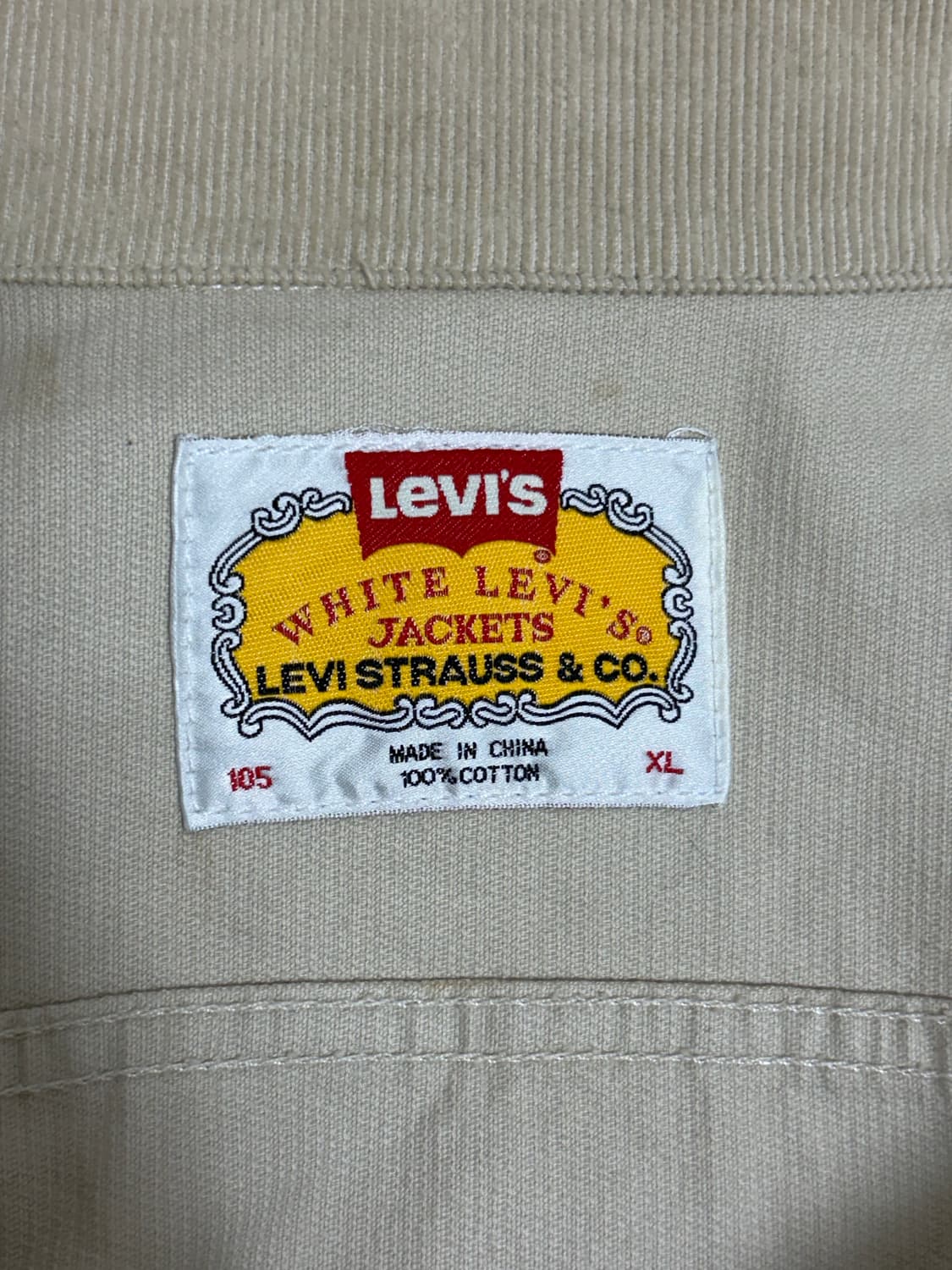 리바이스 화이트 탭 코듀로이 트러커 자켓 상품이미지4