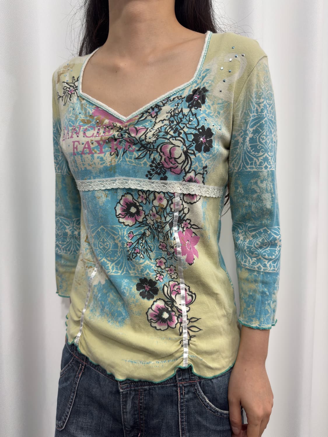 skinny minnie printing top 상품이미지2