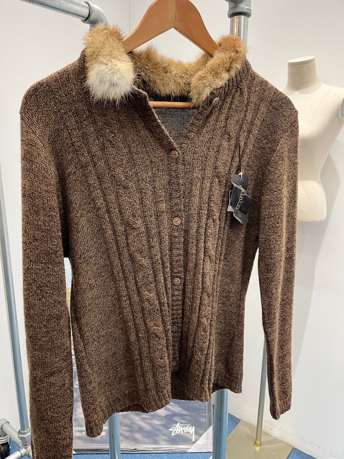 빈티지 퍼 가디건 상품이미지2