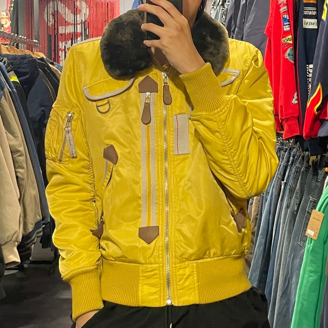 [IM] Vtg 빈티지 옐로우 ma-1자켓 상품이미지1