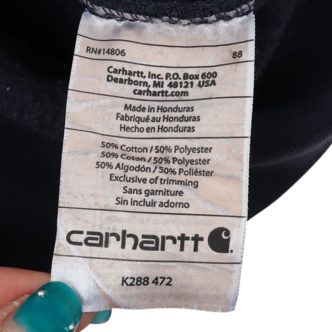 칼하트 네이비 k288 후드티 상품이미지9