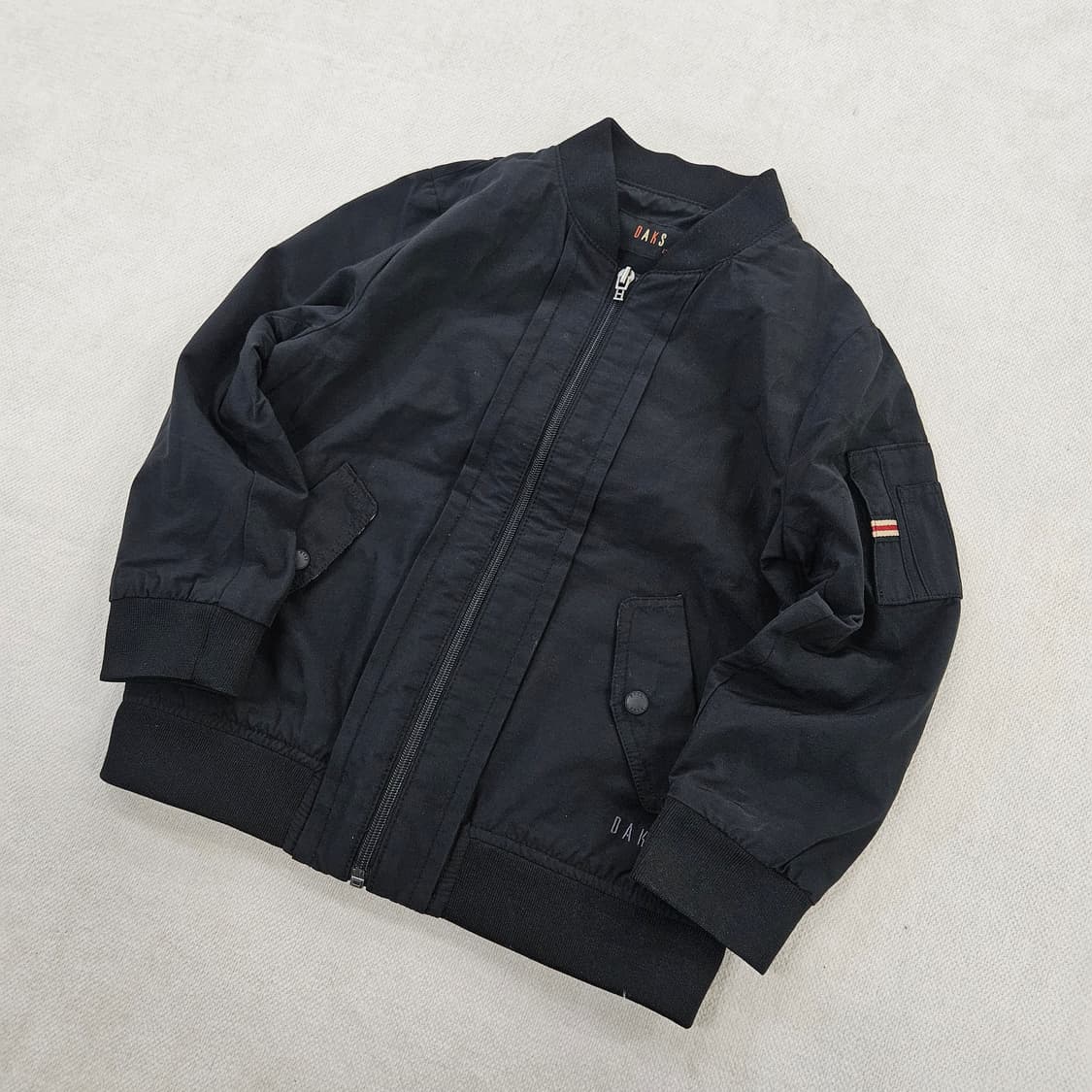 [120(7Y)] 닥스 키즈 블랙 항공 점퍼  0114YH1 상품이미지1