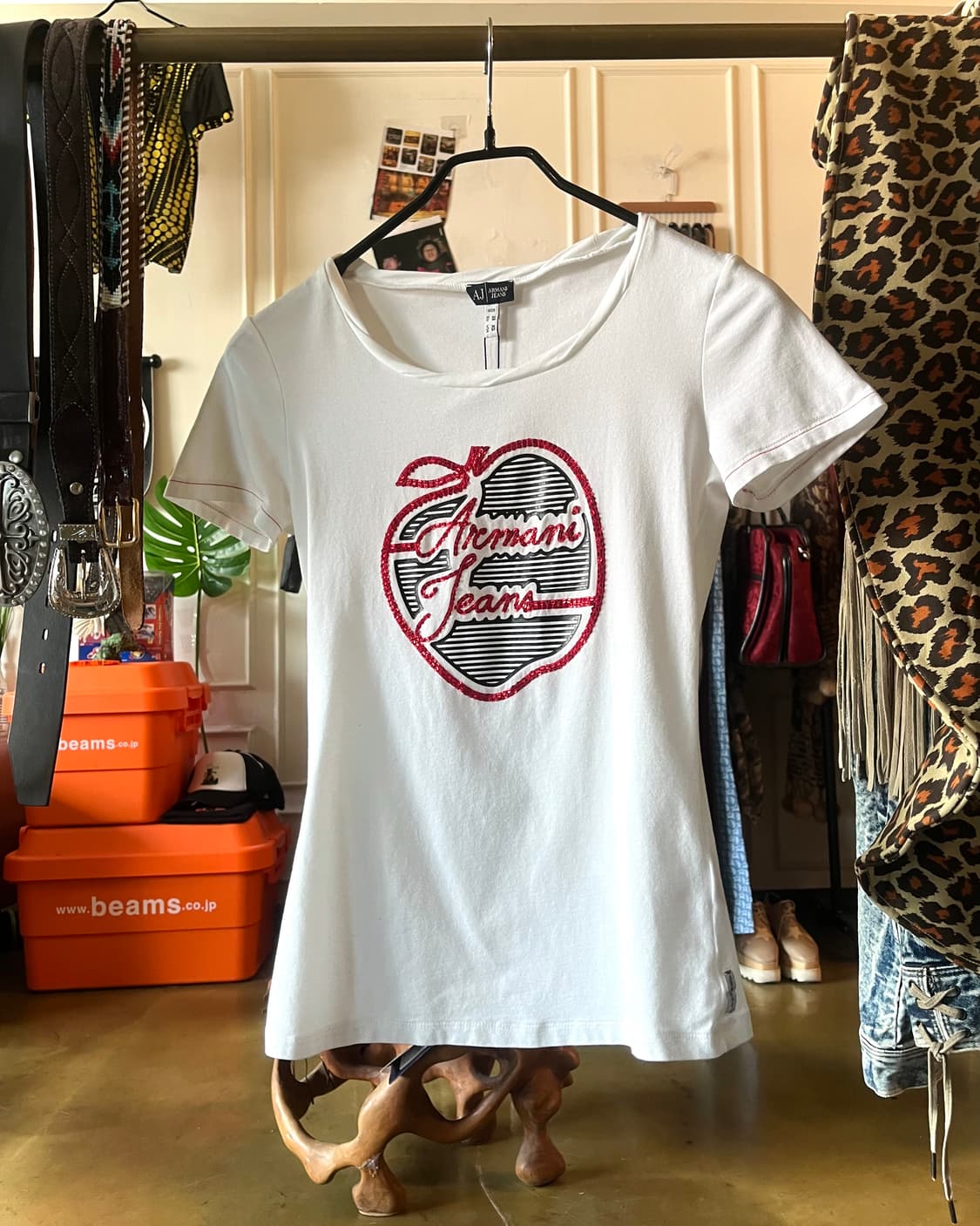 Armani Jeans 3D Spangle Apple Icon T 상품이미지2
