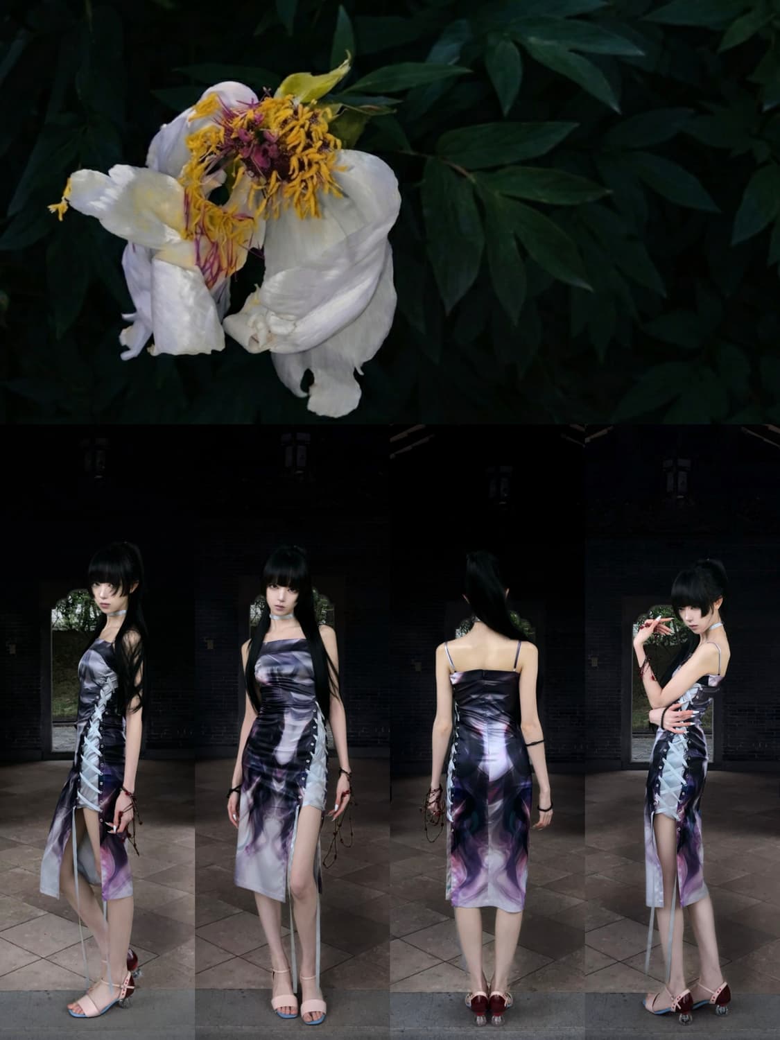 [pre-order] XINLIE PRINTING CORSET DRESS 상품이미지2