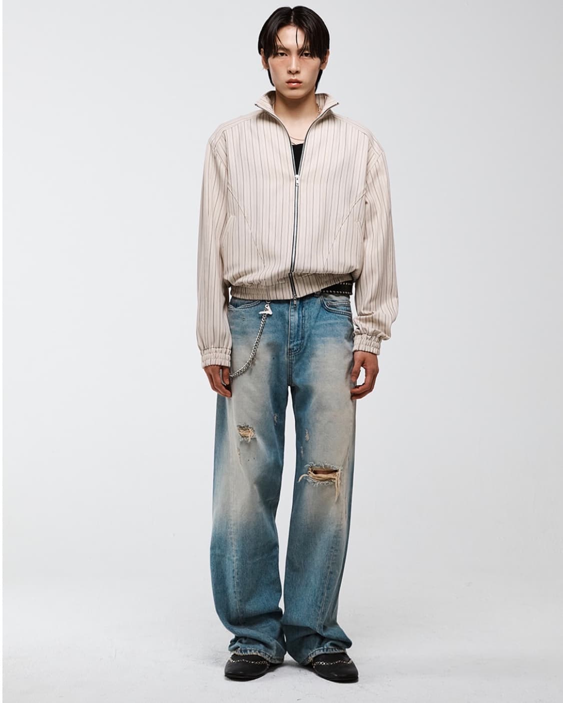 (1) HALEINE 트랙 자켓 - 크림 상품이미지3