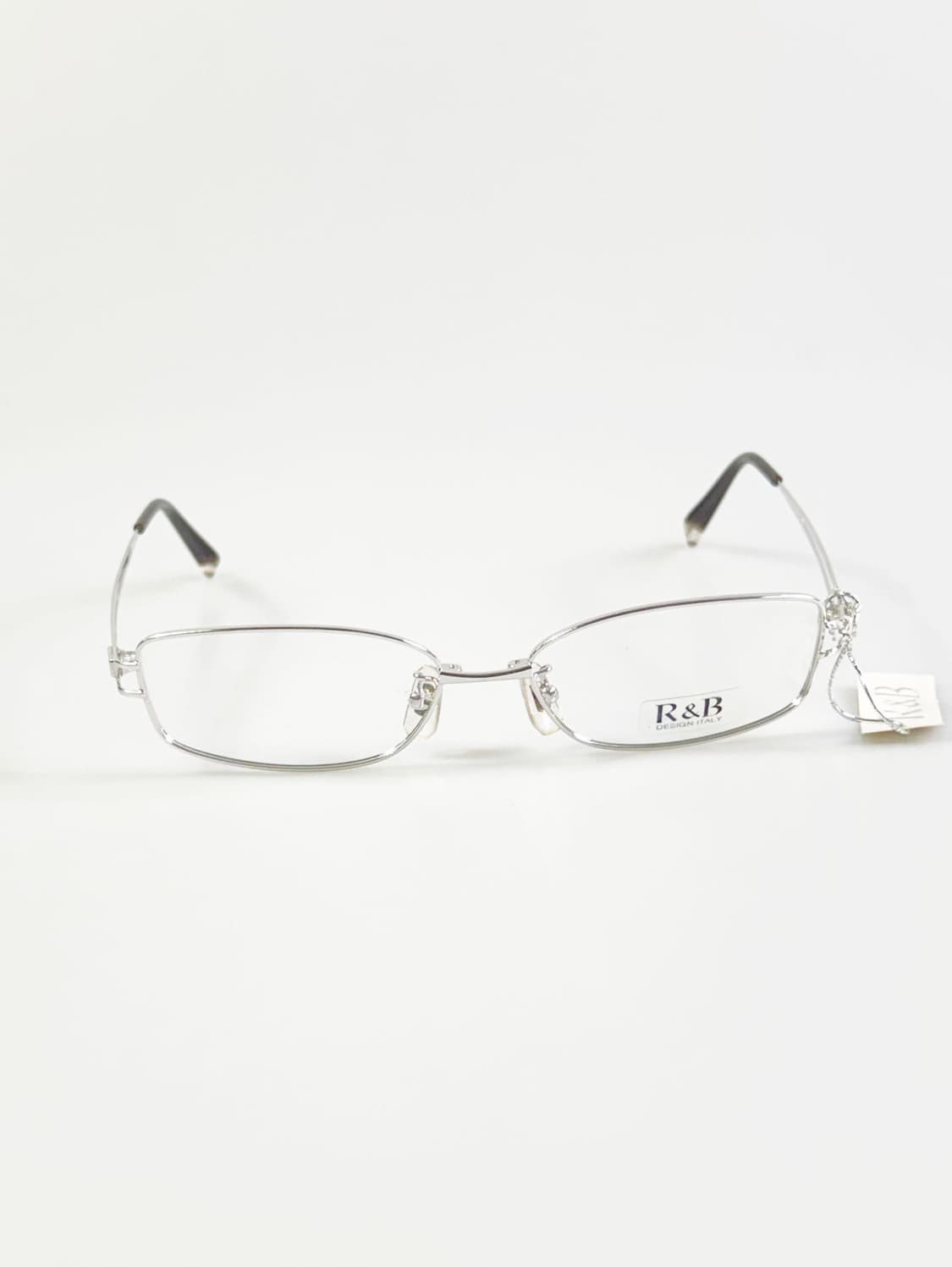 R&B EYEWEAR 실버 슬림 스퀘어 메탈 빈티지 안경 상품이미지1