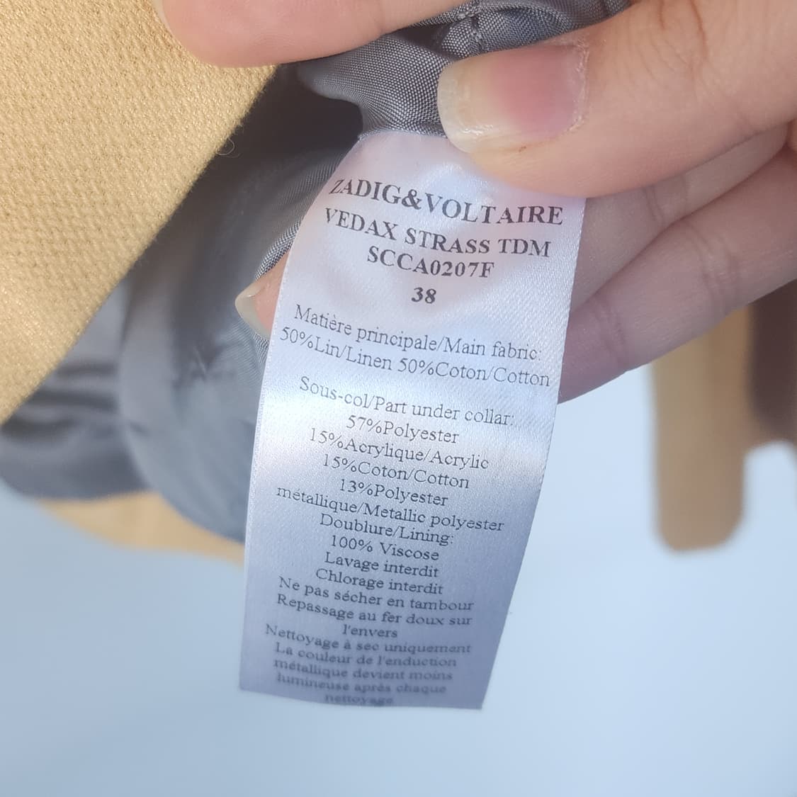 자딕앤볼테르 베이지색 자켓 상품이미지4