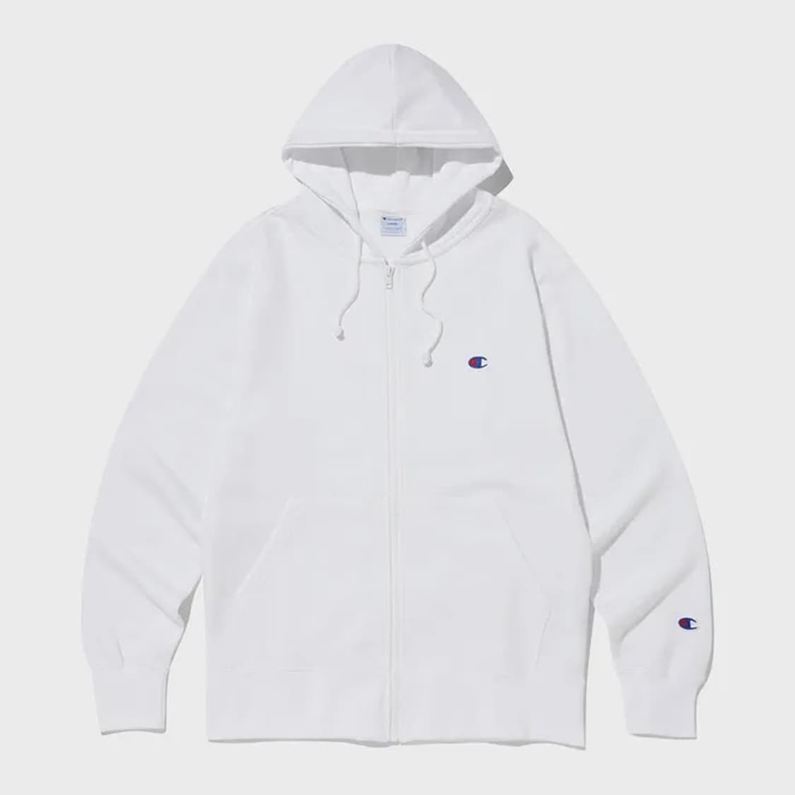 챔피온 C로고 후드 집업 White 상품이미지1