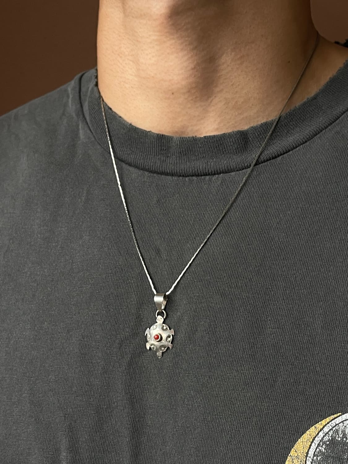 Navajo 925 Silver Turtle Pendant 상품이미지2