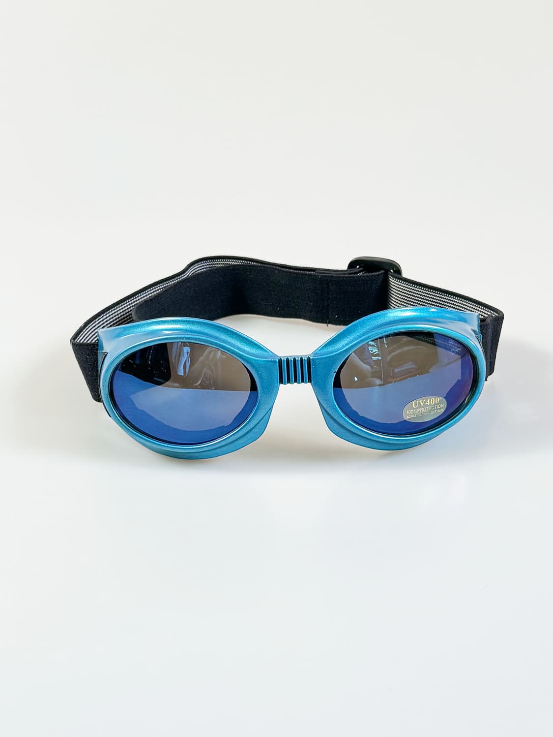 90s 블루 메탈릭 고글 밴딩 빈티지 선글라스 상품이미지2