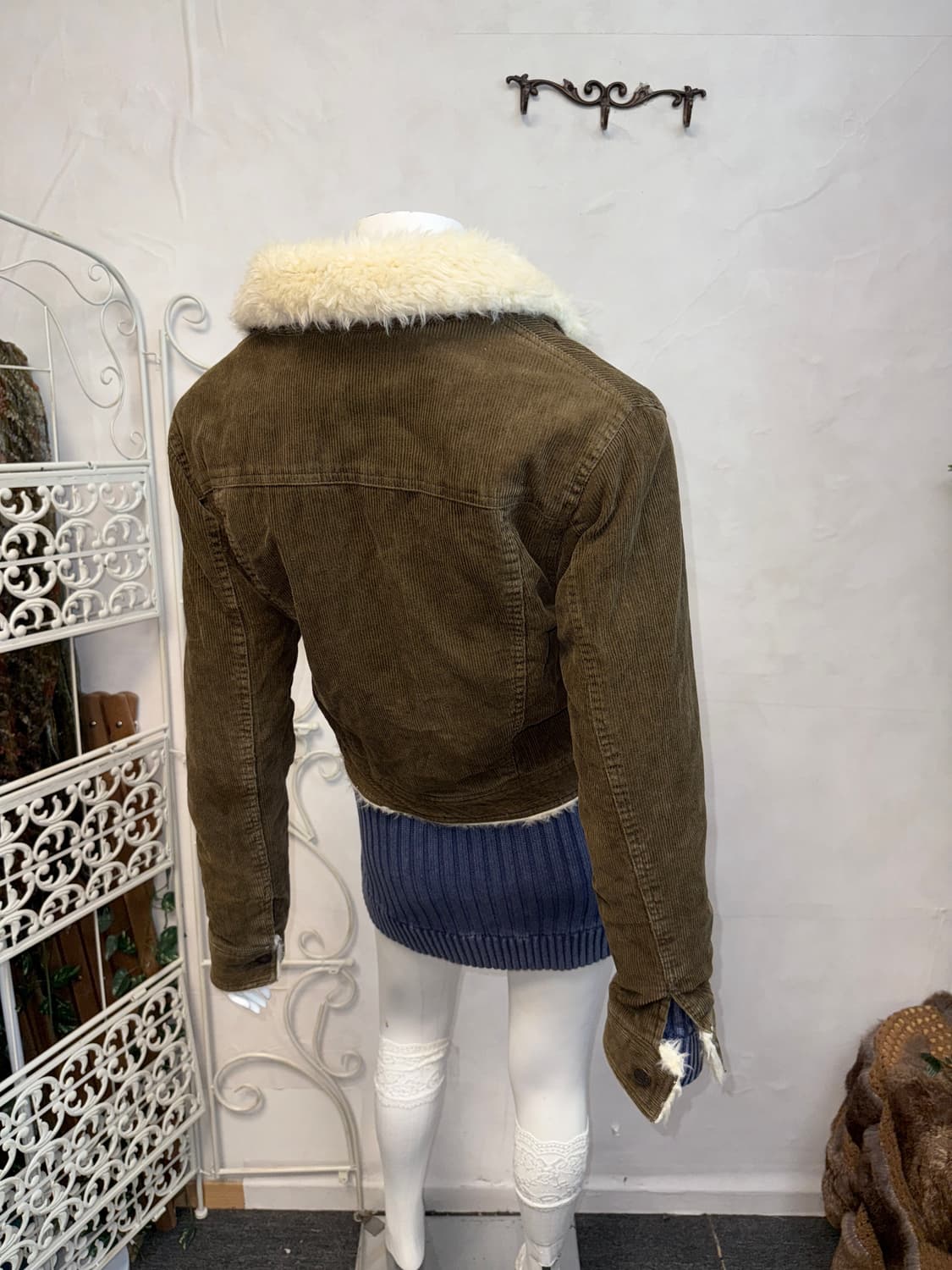 Abercrombie khaki brown corduroy fur jk 상품이미지6