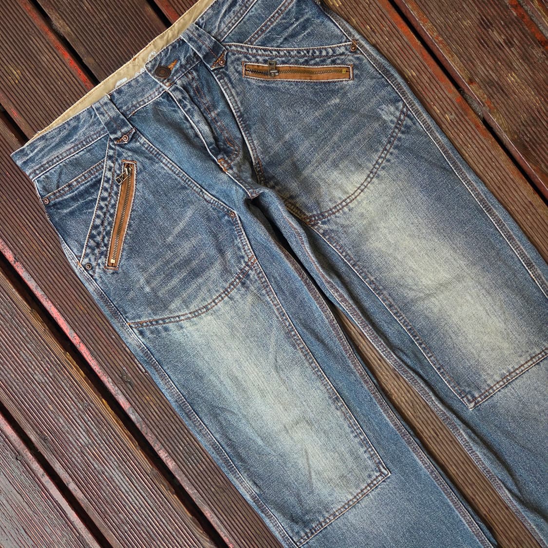 빈티지 더블니  팬츠 상품이미지1