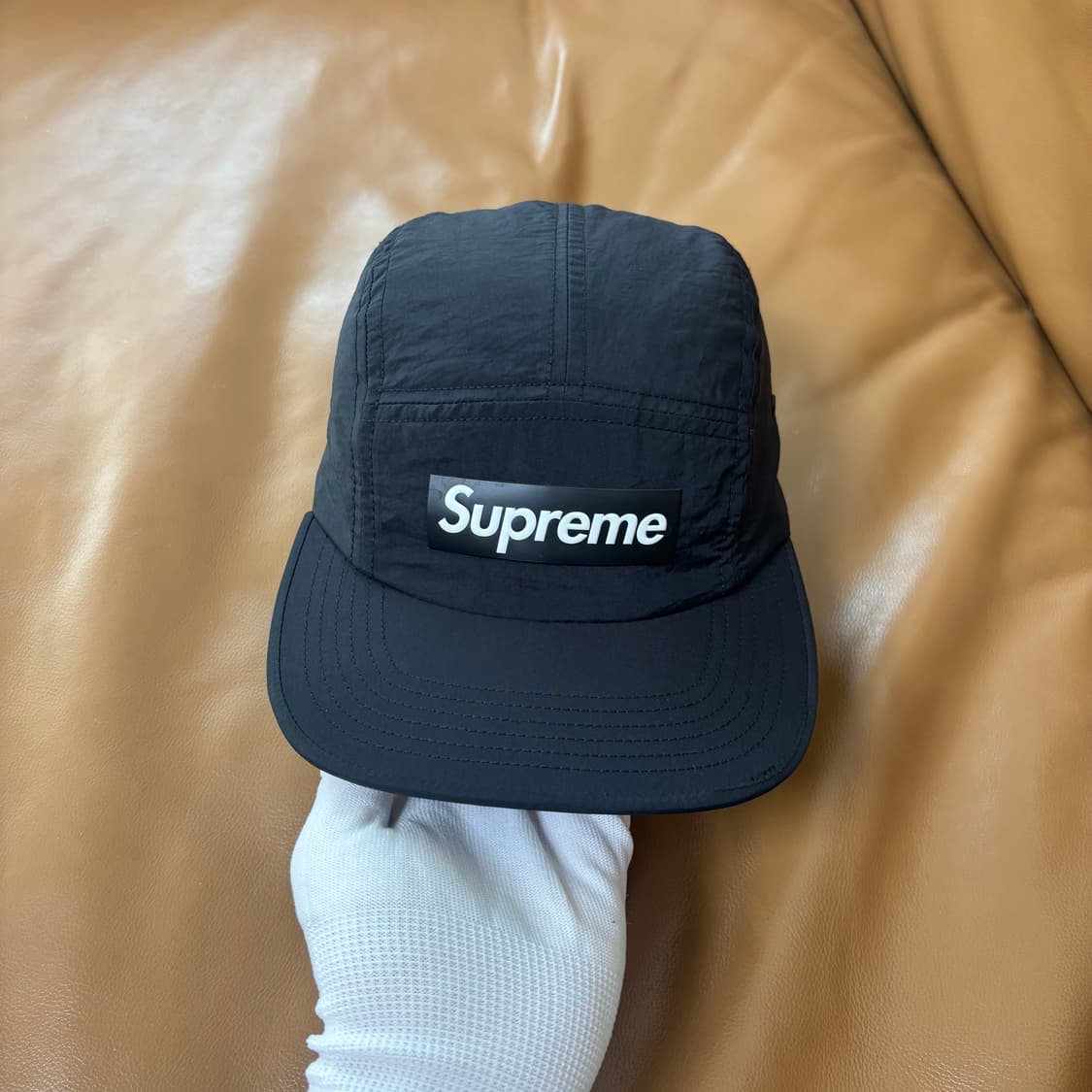 슈프림 캠프캡 모자 박스로고  블랙 상품이미지2