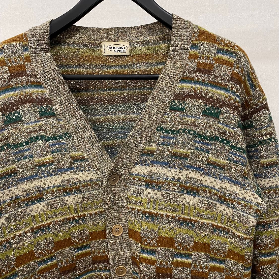 미쏘니 패턴 울 가디건 상품이미지3