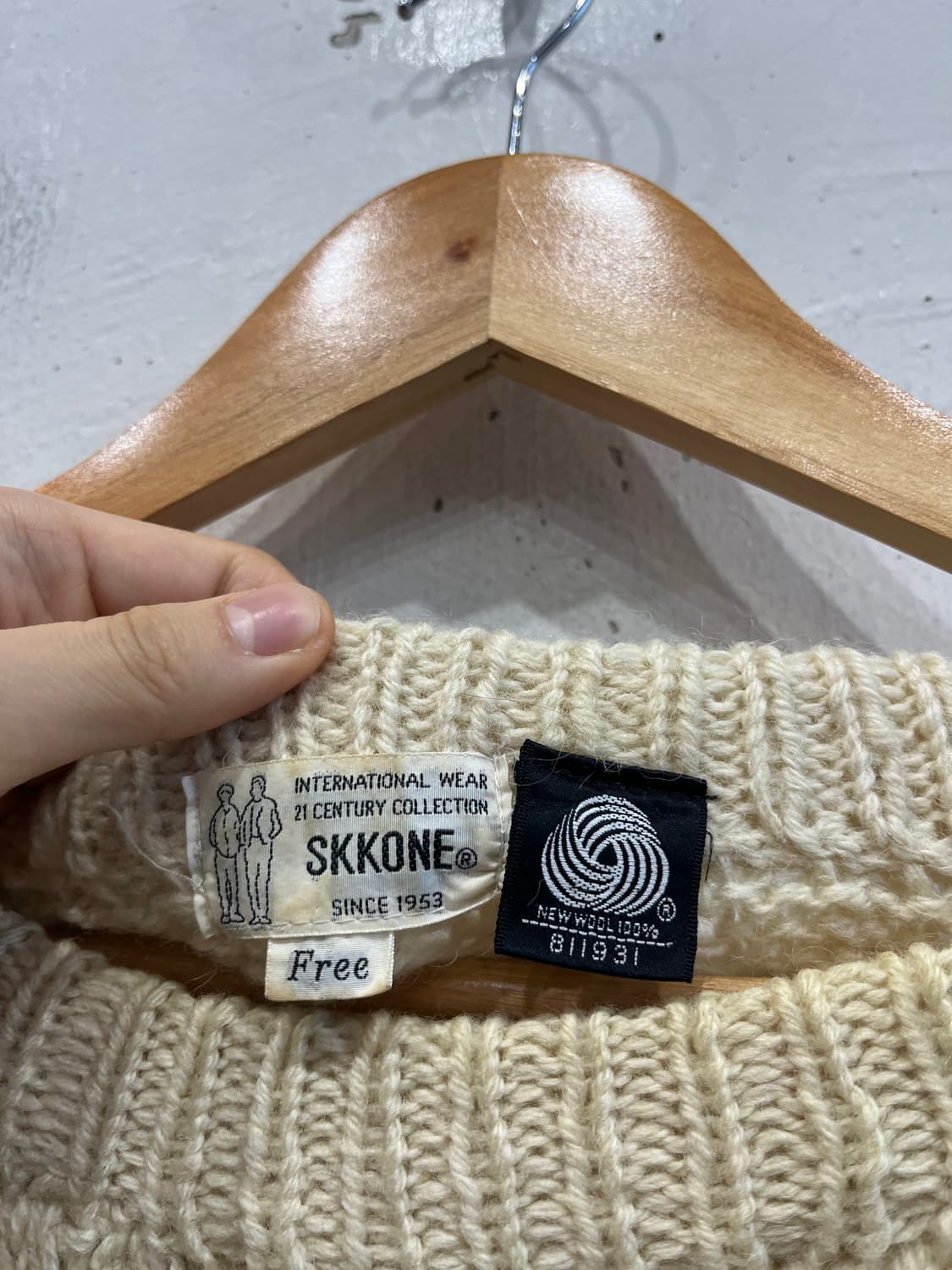 SKKONE 퓨어울 피셔맨 니트 스웨터  상품이미지3