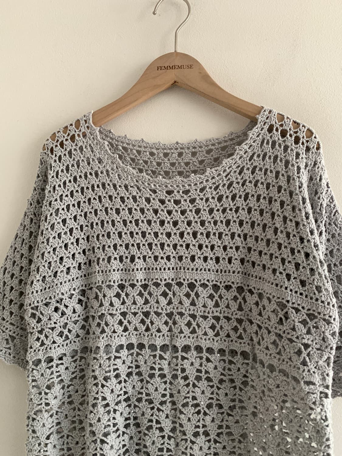 Ethnic Punching Short Sleeve Knit 상품이미지2