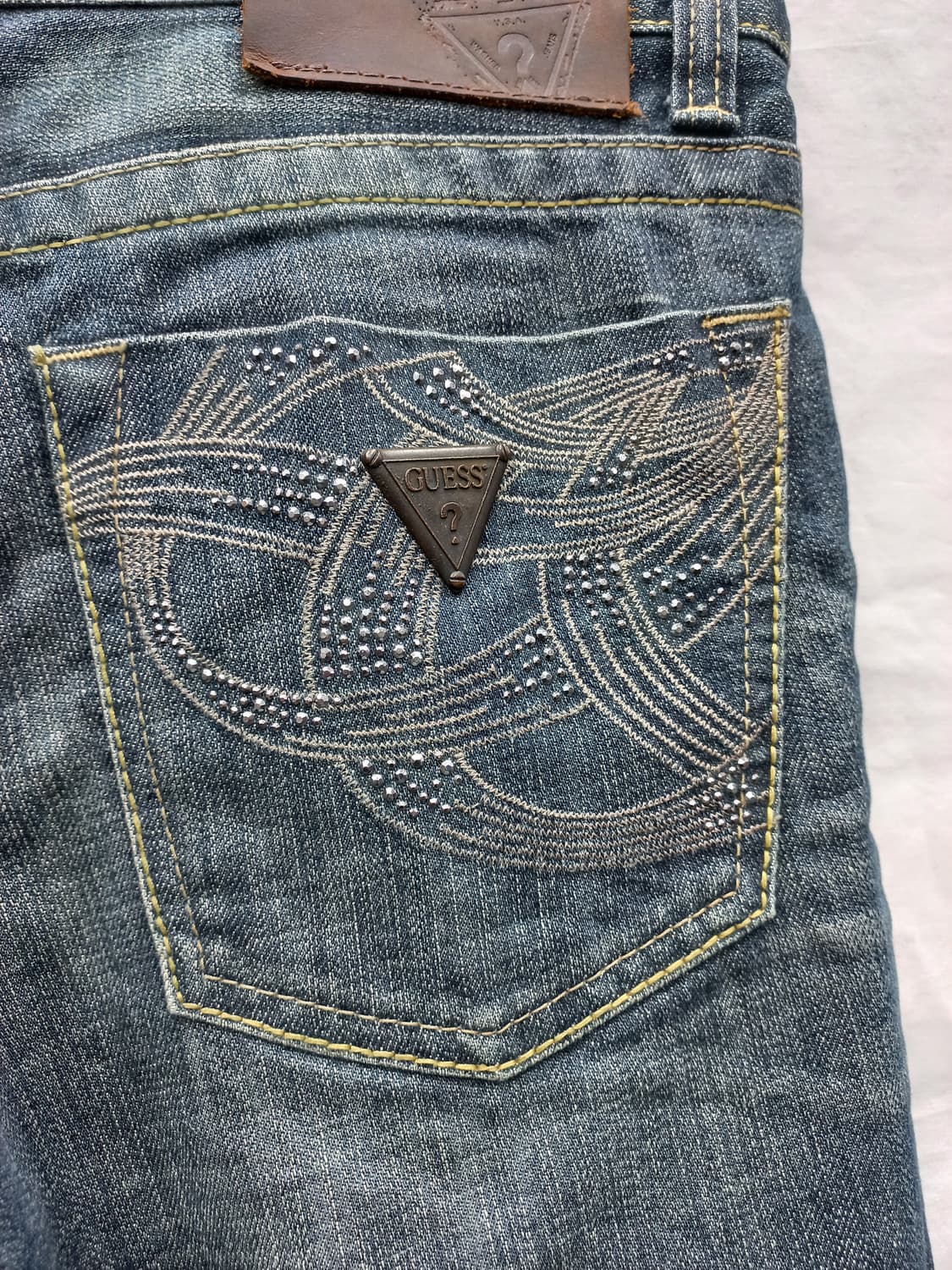 Guess Premium y2k 큐빅 청바지  허리 30 상품이미지8